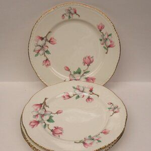 4 - Homer Laughlin China DOGWOOD Liberty Style 9 1/4 Inch Luncheon Plates U.S.A.